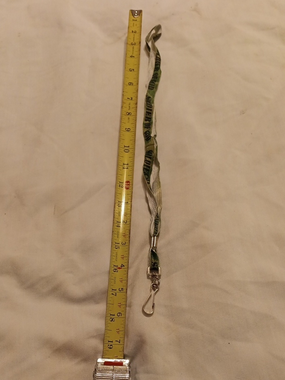Green and White Accessory Lanyard with Metal Clip soldier of God